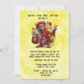 Hippie Vibes Senior Birthday - Groovy Milestone Einladung (Vorderseite)