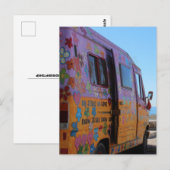 HIPPIE VINTAG BUS POSTCARD POSTKARTE (Vorne/Hinten)