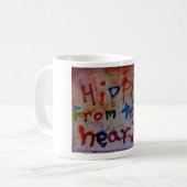 Hippie von den abstrakten Tassen des Herzens (Vorderseite Links)