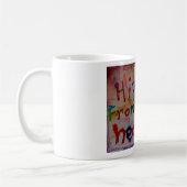 Hippie von den abstrakten Tassen des Herzens (Links)