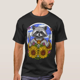 Hippie-Waschbär T-Shirt