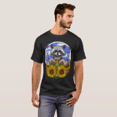 Hippie-Waschbär T-Shirt (Vorne ganz)