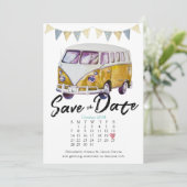 Hippie Wedding Save the Date Einladung (Stehend Vorderseite)