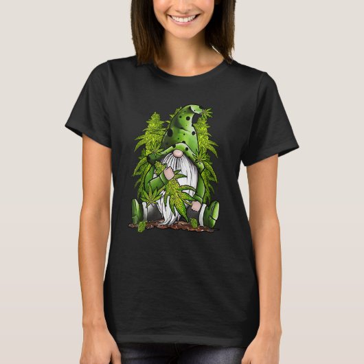 Hippie Weed Gnome T-Shirt (Vorderseite)