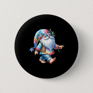 Hippie-Weihnachtsmann-Grafik für Frauen Männer Kin Button