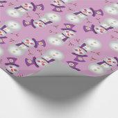 Hippie-WeihnachtsSchneemann-Muster Geschenkpapier (Ecke)