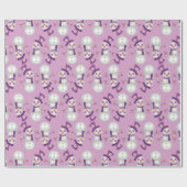 Hippie-WeihnachtsSchneemann-Muster Geschenkpapier (Flach)