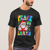 Hippie Weltfrieden Boho Weihnachtsmann P T-Shirt (Vorderseite)