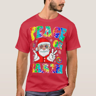Hippie Weltfrieden Boho Weihnachtsmann P T-Shirt