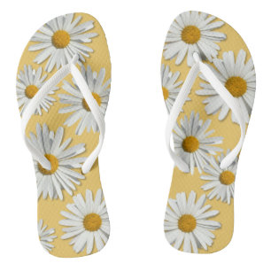 Hippie White Daisy Blume Blossom - Trendy Fashion Badesandalen