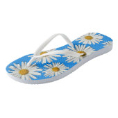 Hippie White Daisy Blume Blossom - Trendy Fashion Badesandalen (Schrägansicht)