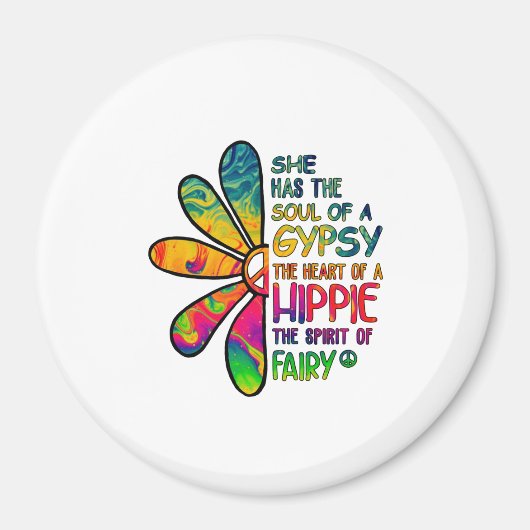 Hippie White Magnet (Vorne)
