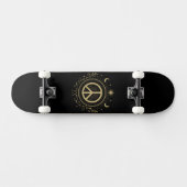 Hippie Witchy Peace Sign Mystical Skateboard (Horizontal)