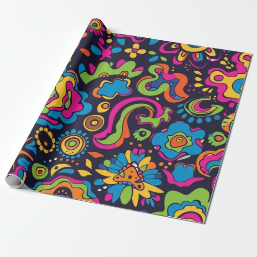 Hippie Wrapping Paper Geschenkpapier (Ungerollt)