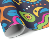 Hippie Wrapping Paper Geschenkpapier (Rolleneckpunkt)