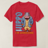 Hippie yeah im phantastisch Moo Deng T-Shirt (Design vorne)