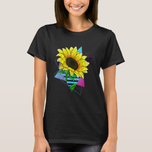 Hippie Yellow Blume 80er Vaporwave Ästhetischer So T-Shirt