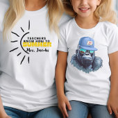 Hippie Yellow Sun Zeichne Sommerzeit für Lehrer T-Shirt