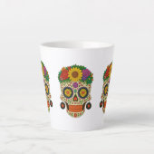 Hippie Zucker Schädel Milchtasse (Vorderseite)