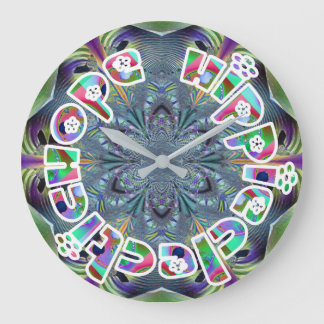 HippieClecticHope APL 20-13 Fractal Große Wanduhr