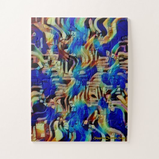 HippieClecticHope auf CrFl 18-6 (Kinder 11" x 14") Puzzle (Vertikal)