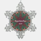 HippieClecticHope auf KRASS 8-1 Schneeflocken Zinn-Ornament (Vorderseite)