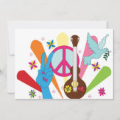 Hippieeinladung Einladung (Vorderseite)