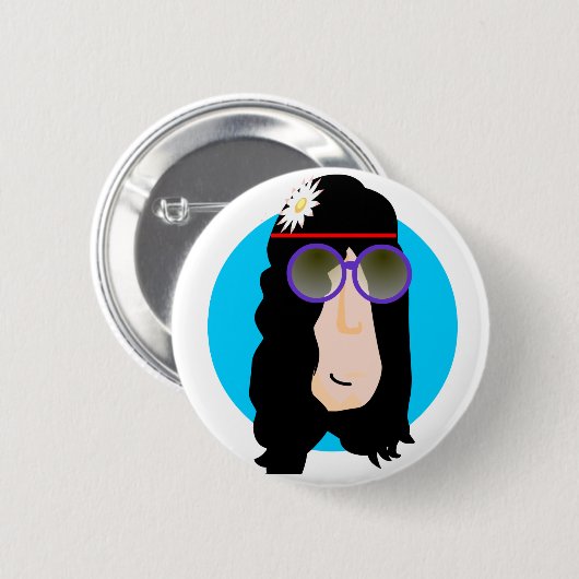hippieface Button (Vorne & Hinten)