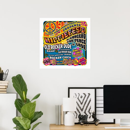 Hippiefest Concert Poster (Heimbüro)