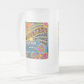 Hippiefest Konzert-Plakat Mattglas Bierglas (Vorderseite Links)