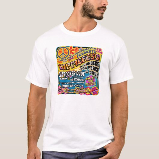 Hippiefest Konzert-Plakat T-Shirt (Vorderseite)