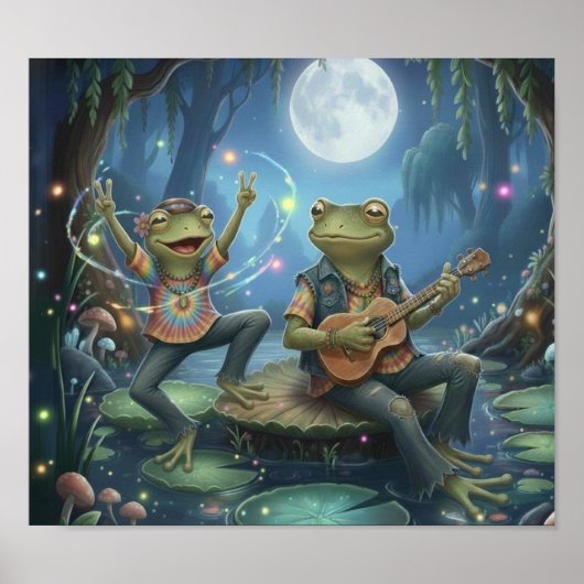 HippieFrogMusician2 Poster (Vorne)