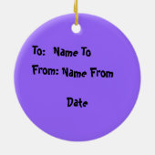 Hippieküken Friedenszeichen-Verzierung Keramikornament (Hinten)