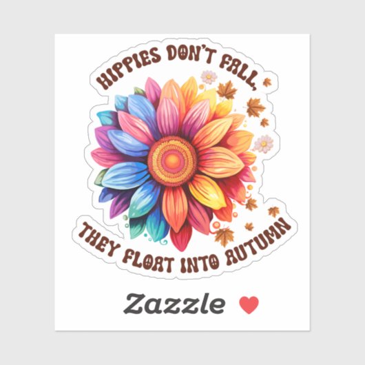 Hippie's Don't Fall Vinyl Sticker (Blatt)