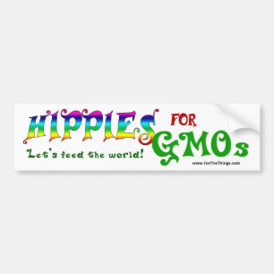 Hippies für GVO-Autoaufkleber Autoaufkleber