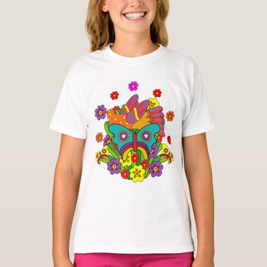 Hippies - Hippy-Blume-Power - Niedliche Hippies -  T-Shirt (Vorderseite)