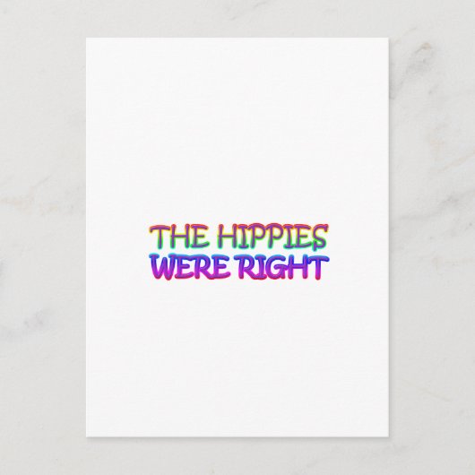 Hippies Postkarte (Vorderseite)