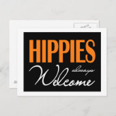 Hippies sind immer willkommen postkarte (Vorne/Hinten)