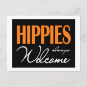 Hippies sind immer willkommen postkarte (Vorderseite)