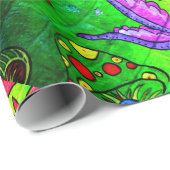 Hippiesiebziger jahre psychedelische Diagonale Geschenkpapier (Rolleneckpunkt)