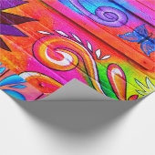 Hippiesiebziger jahre psychedelisches Packpapier (Ecke)