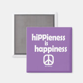 Hippiness ist das glückliche Magnet (Vorderseite/Rückseite)