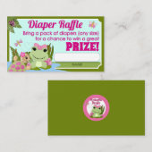 Hippity Frog GIRL Diaper Raffeln Tickets Begleitkarte (Vorne/Hinten)