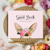 Hippity Hop Osterblütendusche Kaninchen Babydusche Gästebuch