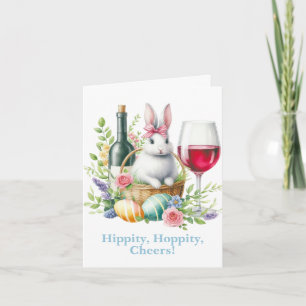Hippity, Hoppity Cheers! Ostern Bunny & Wein Karte