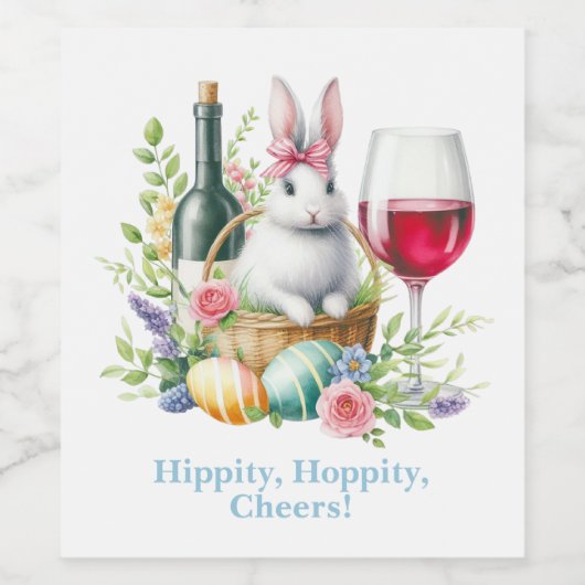 Hippity, Hoppity Cheers Weinetikett (Einzelnes Label)