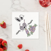 Hippity Hoppity Flower Power Hase Ostern Serviette (Beispiel)