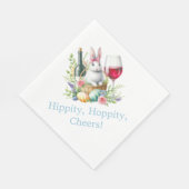 Hippity, Hoppity, Fröhlichkeit! Niedliches Osterpa Serviette (Ecke)