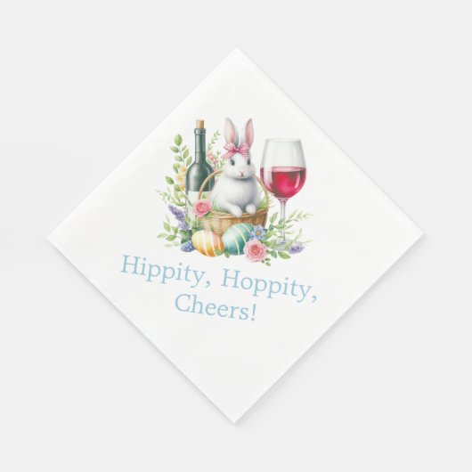 Hippity, Hoppity, Fröhlichkeit! Niedliches Osterpa Serviette (Ecke)