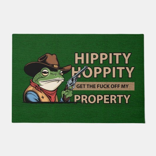 Hippity Hoppity Fußmatte – Lustige Willkommensmatt (Vorderseite)